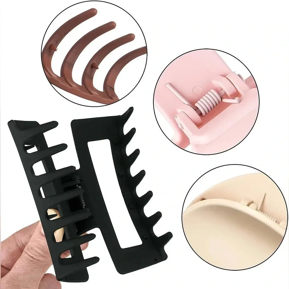 NIB 4pc Soft-Touch Mixed Claw Clips